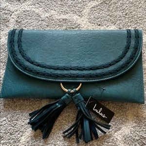 Teal envelope purse